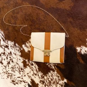 Cream and cognac purse